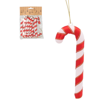 SET OF 12 CHRISTMAS ORNAMENTS CANDY CANE 12 CM