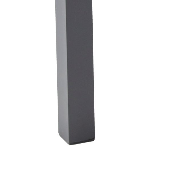 ALUMINUM GLASS TABLE 150 x 90 x 71 CM GREY