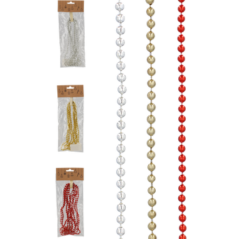 GIRLANDA 2,7 M MARGELI 6 MM MIX pachet=12buc *8502