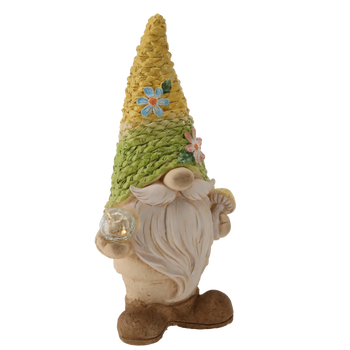 FIGURĂ DE GRĂDINĂ - GHIRLANDA CULCATĂ CU PĂLĂRIE 26 x 17 x 54 CM LED *7386