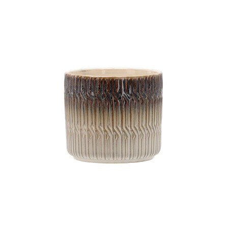 CERAMIC COVER FOR A POT 13 x 13 x 11,5 CM SANDY