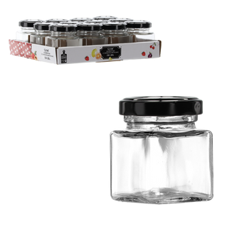 JAR 50 ML SQUARE WITH METAL LID