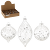 GLASS ORNAMENT - TRANSLUCENT DECORATED MIXED PATTERNS