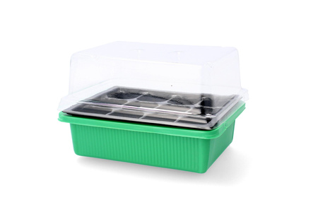 MINI GREENHOUSE FOR GERMINATION 12 CELLS pack=6pcs