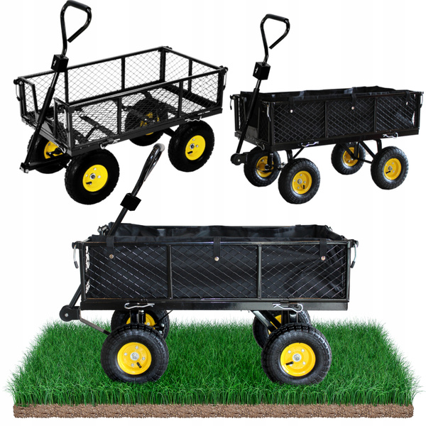 WÓZEK OGRODOWY DWUFUNKCYJNY CZARNY *6858