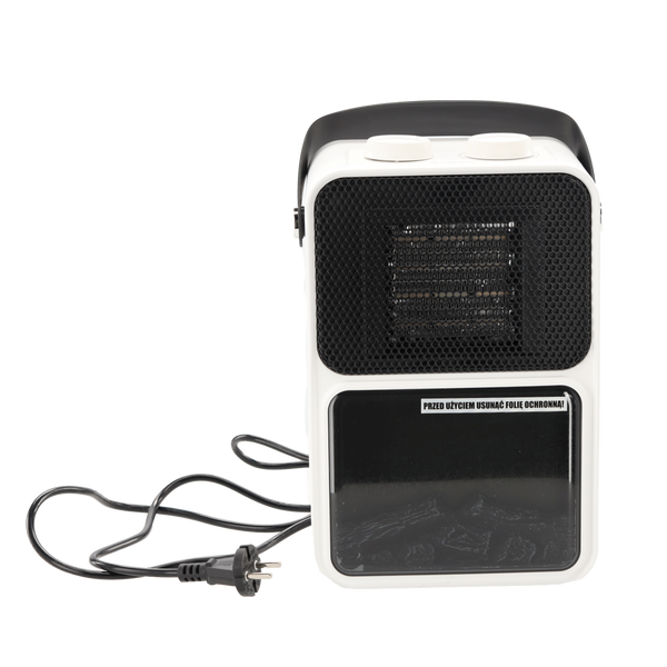 ȘEMINEU ELECTRIC - IMITAȚIE FLOCĂRĂ - ALB - 13,5 x 21 x 36 CM - 600/1200W 