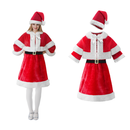 WOMAN CHRISTMAS RED DRESS