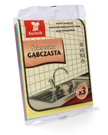 ŚCIERKA GĄBCZASTA KUCHCIK 3 SZT *2311*