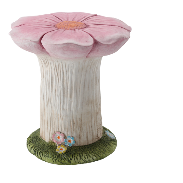 GARDEN FIGURINE – PINK FLOWER POT STAND 31 X 30,5 X 33 CM