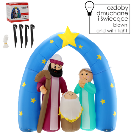 Fúkaná betlehemská scéna LED VÝŠKA 180 CM *1082