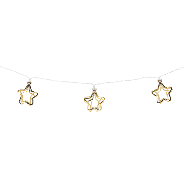 LANTERNĂ LED AURIE DIN METAL - STEA 3D 10L PE BATERII *4109