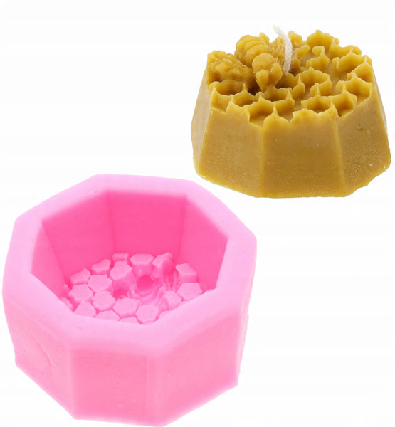 Silicone mold for candles plaster with bee