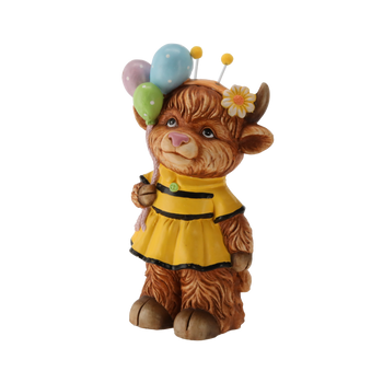 FIGURĂ DE GRĂDINĂ - VACĂ MONTANĂ CU BALONI 21,5 x 17,8 x 42,4 CM *7423