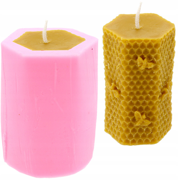 SILICONE MOULD FOR HONEYCOMB CANDLES WITH BEE
