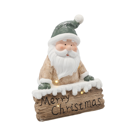 FIGURKA BOŻONAR. - MIKOŁAJ "MERRY CHRISTMAS" 30 X 19 X 37 CM LED *1148