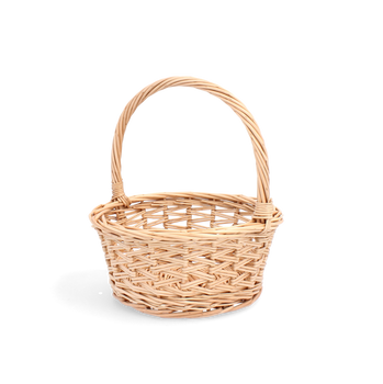 KOSÍK RATTANOVÝ 22 x 22 x 12/30 CM S RÚČKOU - PRÍRODNÝ *1911