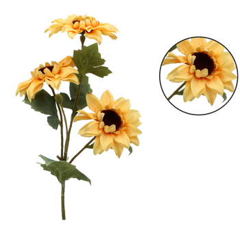 SZTUCZNA GAŁĄZKA - SŁONECZNIK 50 CM opak=48 szt *3575