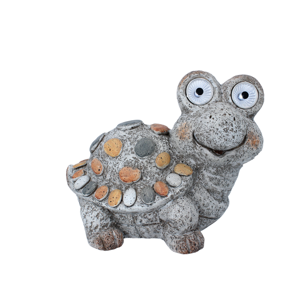 FIGURINĂ DE GRĂDINĂ - BROASCA CU OCHI STRĂLUCIȚI 27 x 19 x 22,5 CM LED *7898