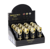 CANDLE LED RICO 12,5CM NEGRU+AURIU ALB RECE*8009
