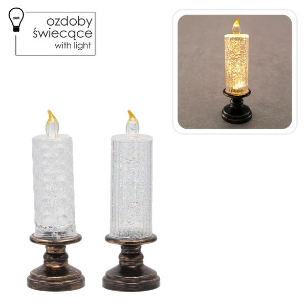 CANDLE LED 7,1 x 7,1 x 21,1 CM MIX MODELE *2560