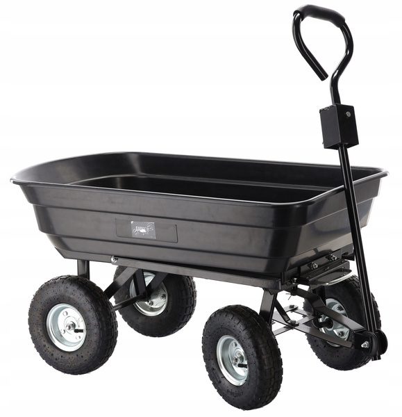 WÓZEK OGRODOWY DWUFUNKCYJNY CZARNY*0078