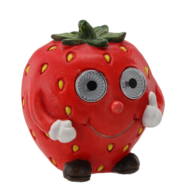 GARDEN FIGURINE - LED FRUITS 10 x 10 x 14 CM, ASSORTED DESIGNS, pack=4 pcs