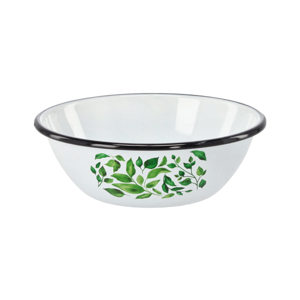 ENAMEL BOWL 0.6 L 16.5 CM WHITE FIKUS