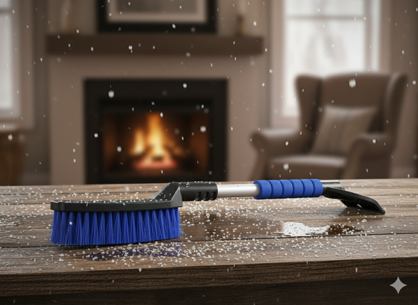 ICE SCRAPER WITH BENT BRUSH