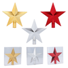 HVEZDA NA VIANOČNÝ STROMČEK 20 CM ČERVENÁ/ZLATÁ/STRIEBORNÁ *2107