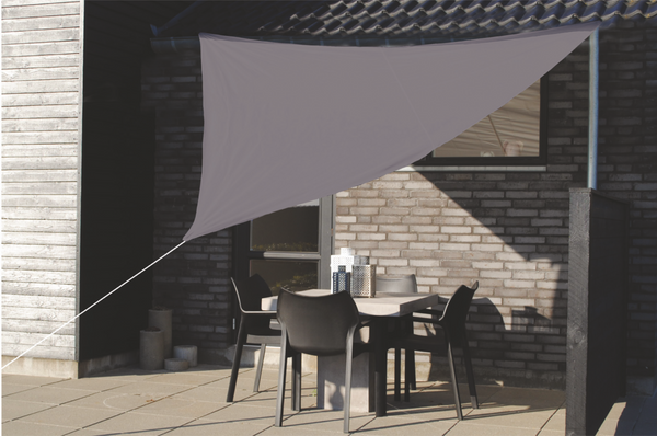 TRIANGULAR SHADE SAIL GREY 3 X 3 X 3M *0440
