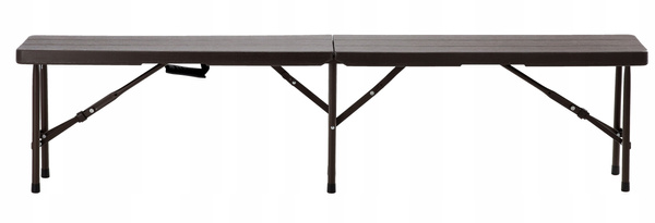 FOLDING CAMPING BENCH 180 X 25 X 43 CM BROWN
