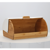 CHLEBAK ANISE - BAMBUSOWY Z POKRYWĄ METALOWĄ 38 x 28 x 18,5 CM BIAŁY