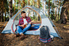 TOURIST SLEEPING BAG 215 x 75 CM BLACK