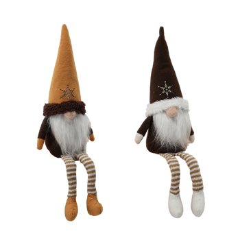 CHRISTMAS GNOME 40 CM WITH HANGING LEGS MIXED COLORS