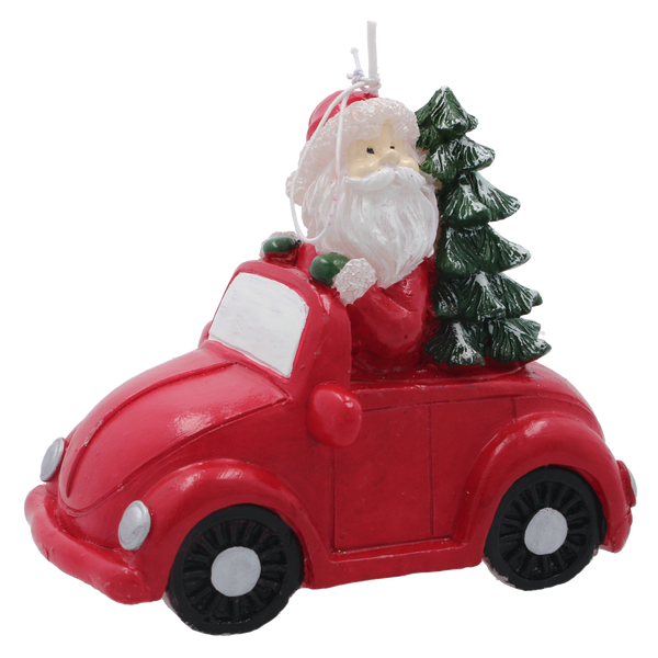 SANTA CLAUS CANDLE IN THE CAR 14 x 7.5 x 11.5 cm