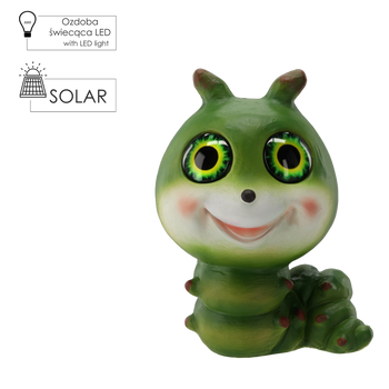 GARDEN FIGURINE - LED CATERPILLAR 20,5 x 17 x 27 CM