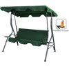 HUŚTAWKA OGRODOWA 170 x 110 x 153 CM CIEMNA ZIELEŃ BEZ POD. Z PODSTAWKAMI NA KUBEK
