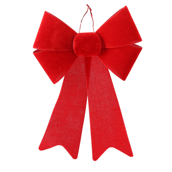 KOKARDA BOŻONARODZENIOWA CZERWONA 23 X 38 CM *3207