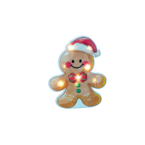 ŚWIĄTECZNA NAKLEJKA ŻELOWA LED - CIEPŁY BIAŁY MIX WZORÓW opak=12szt *1728