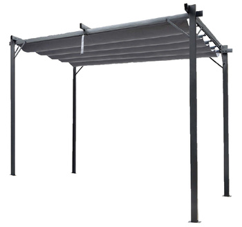 PERGOLĂ DE GRĂDINĂ GRI 3 X 3M  2,95 x 2,95 x H2,3m *5682