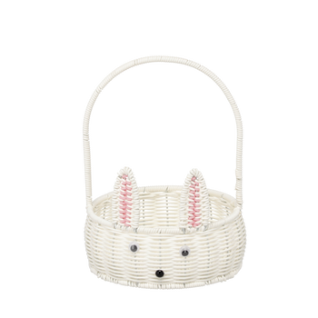 KOSZYK OKRĄGŁY FI 20 CM BIAŁY KRÓLIK *7759