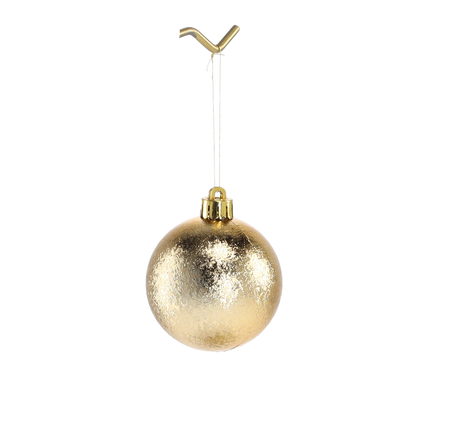 SET OF 12 BAUBLES 6 CM RED/GOLD/SILVER