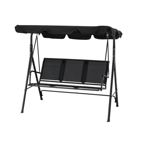 GARDEN SWING WITH TEXTILENE 170 x 110 x 153 cm BLACK *3118