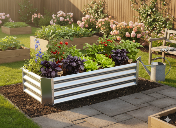 GRZĄDKA WARZYWNO-KWIATOWA 120 X 60 X 30 CM PROSTOKĄTNA OCYNK