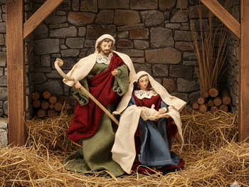 FIGÚRA NARODENIA PÁNA POVIAZANÁ RODINA VÝŠKA 25,4 CM *6431