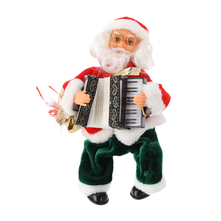 SANTA CLAUS WITH ACCORDION - PLAYING LED 25,5 CM