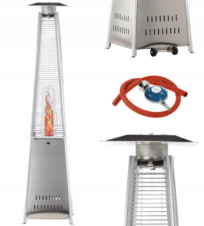 SQUARE GAS PARASOL MADE OF STAINLESS STEEL 227 CM