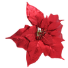 ARTIFICIAL FLOWER - POINSETTIA 25 CM ON CLIP RED