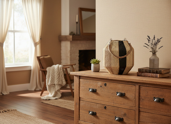 LAMPION BOHO H-23/25 CM PASIASTY Z WKŁADEM SZKLANYM