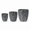 SET OF 3 CERAMIC PLANT POT COVERS – MARBLE EFFECT